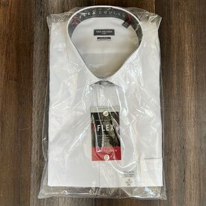 NWT Van Heusen 2XL FLEX collar white dress shirt